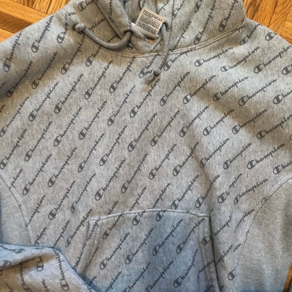 Reverse weave champion hoodie with writing - Picture 2 of 4